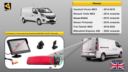 Reverse Camera & 5inch Monitor for Vivaro 20214