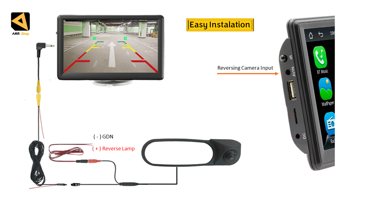 7" MP5 Monitor & Reverse Camera for Vauxhall Vivaro MK2, Renault Trafic MK2 2001-2014