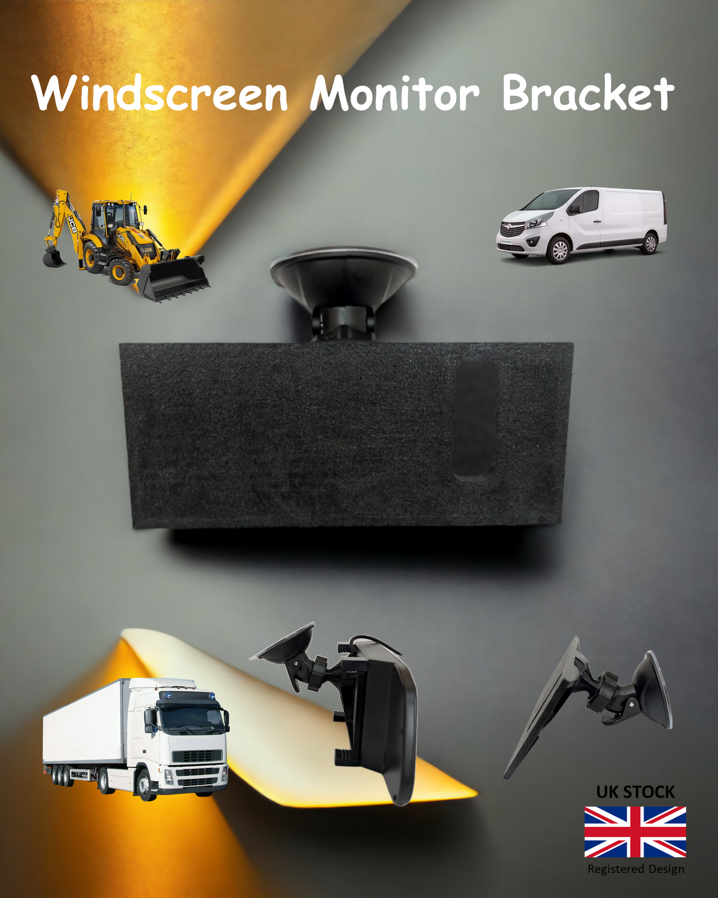 Mirror Monitor Bracket for Van, Lorry, Truck, Diggrs