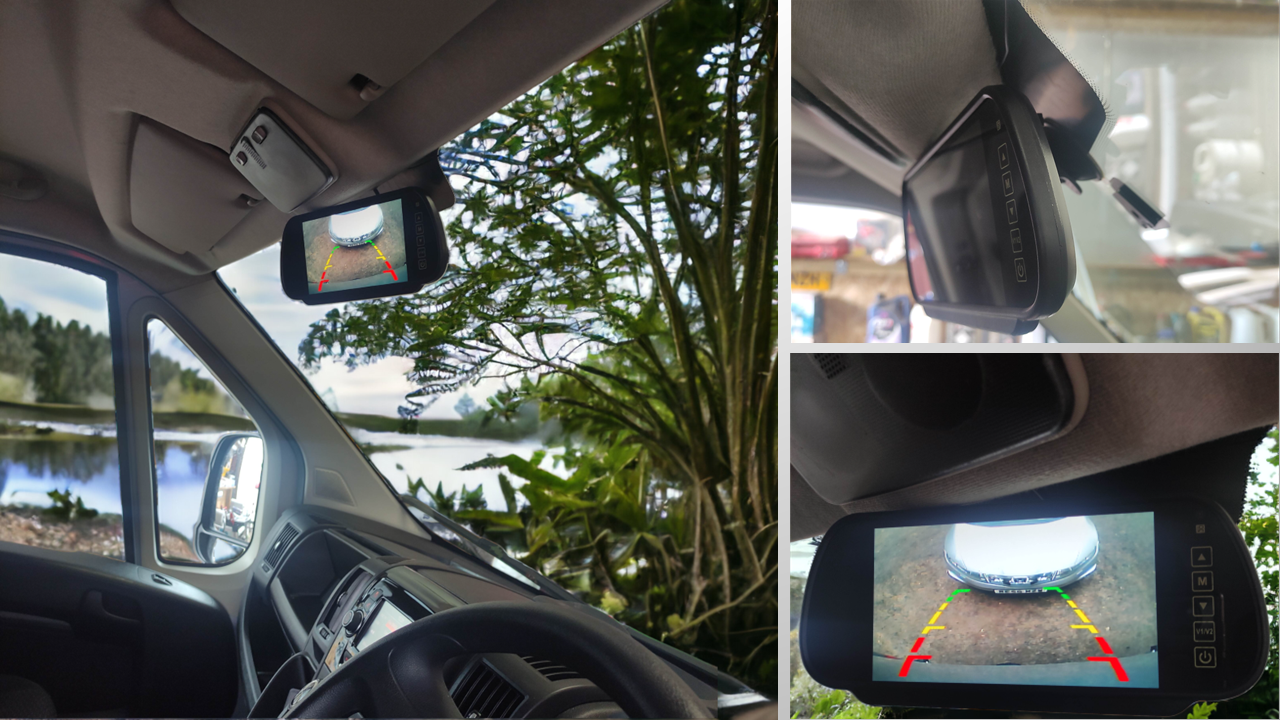 Reversing Camera & 7" Monitor for Vauxhall Vivaro MK3, Renault Trafic MK3 2014