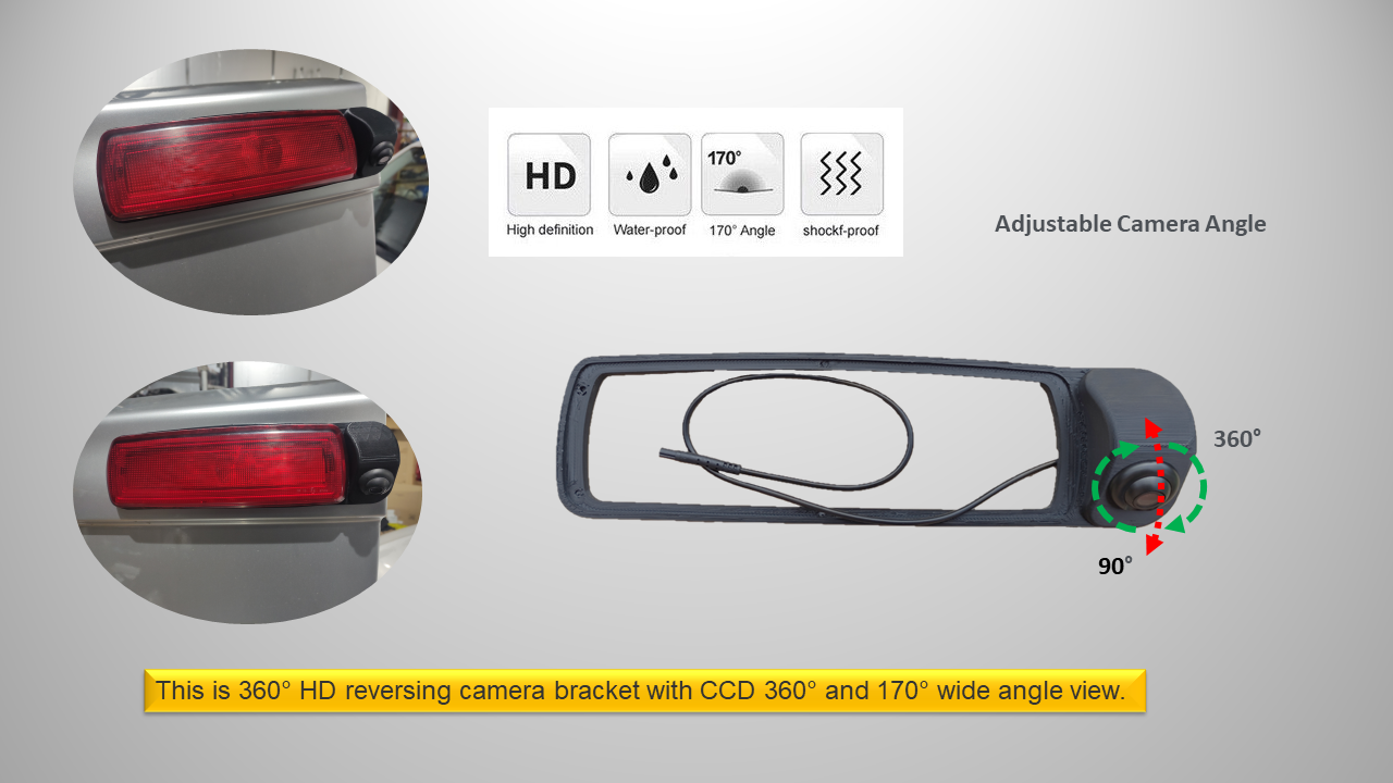 Reversing Camera and 4.3" Mirror Monitor For Vivaro, Trafic, Primastar 2014+