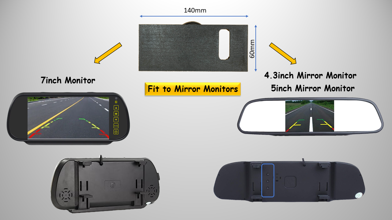 Mirror Monitor Bracket for Van, Lorry, Truck, Diggrs