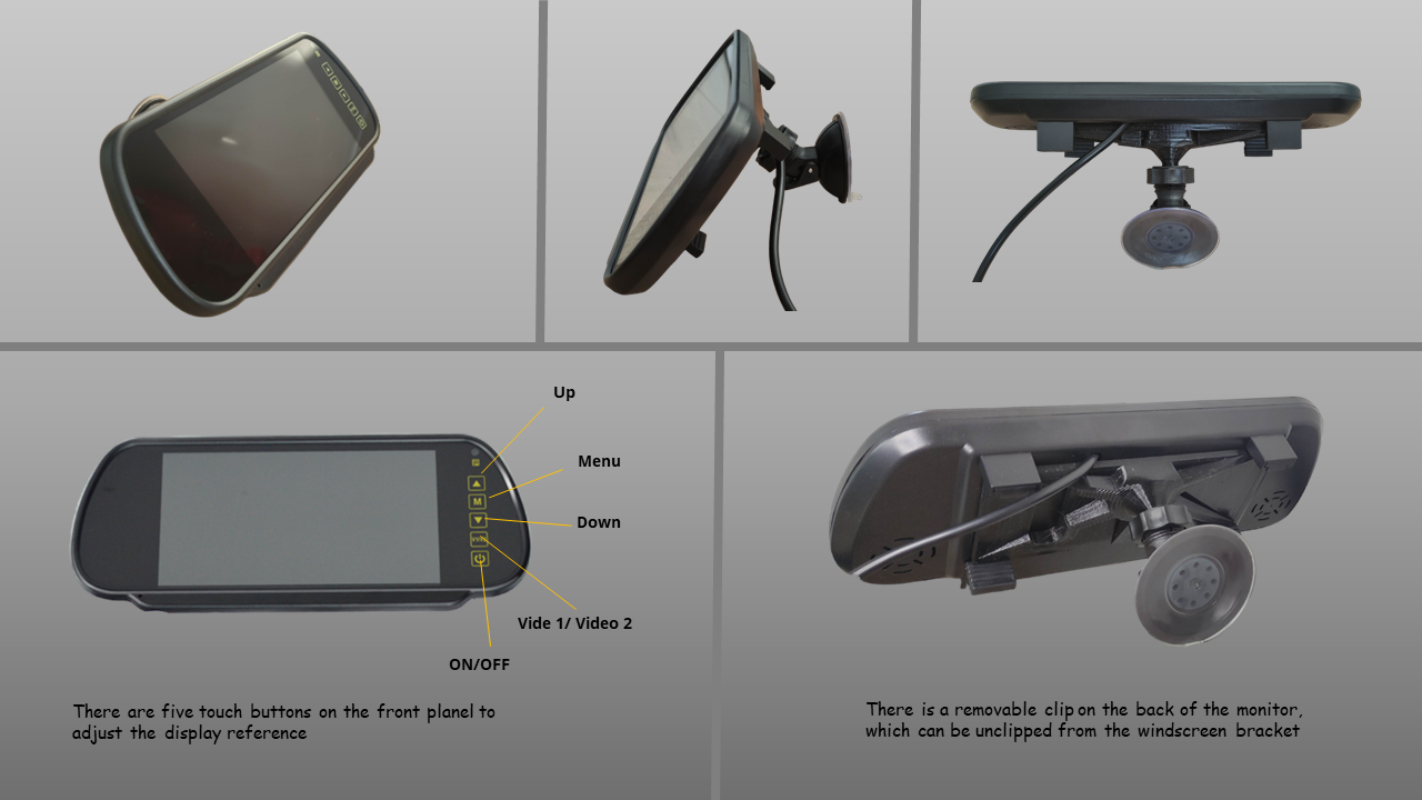 Reversing Camera & 7Inch Mirror Monitor For Vivaro, Trafic, Primastar 2001-2013