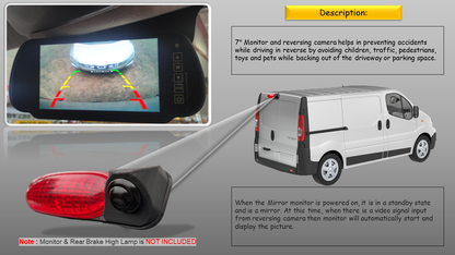 Reversing Camera Bracket For Vivaro, Trafic, Primastar 2001-2013